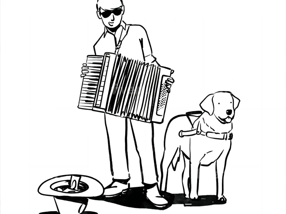 Simple black and white cartoon line art | Upwork