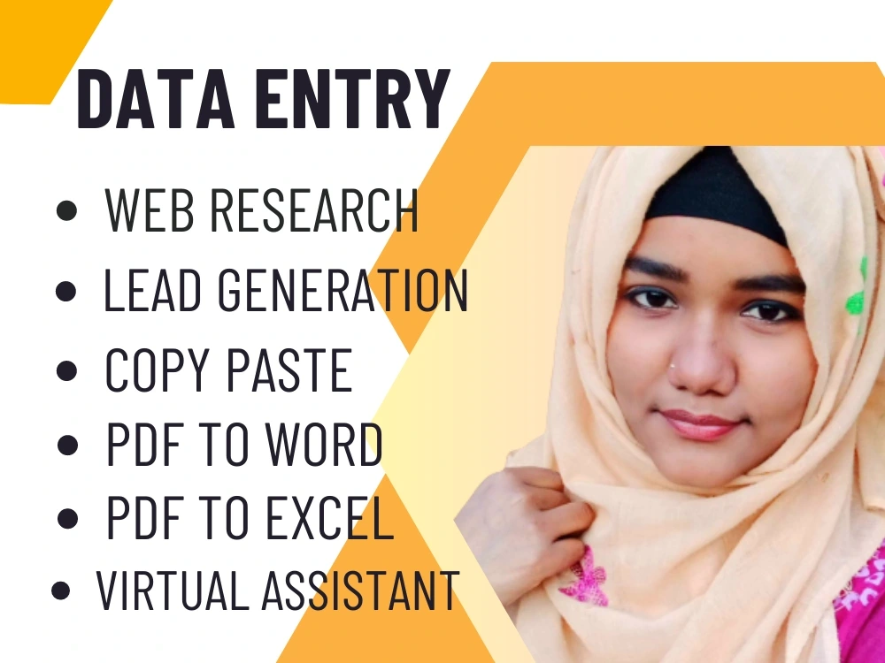 Fast data entry, typing, copy paste, conversion, web research | Upwork