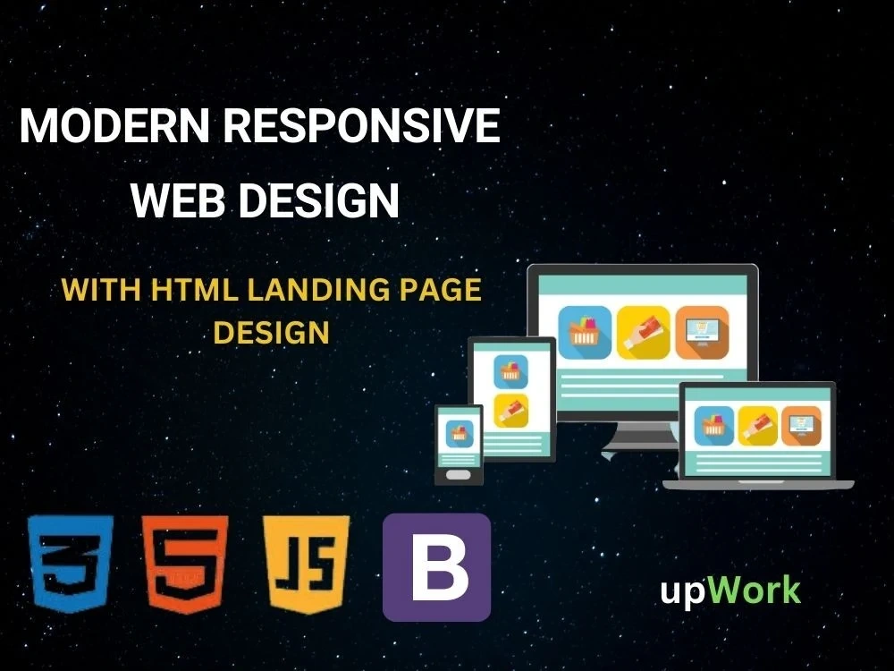 A responsive HTML, CSS and Bootstrap Landing page | Upwork