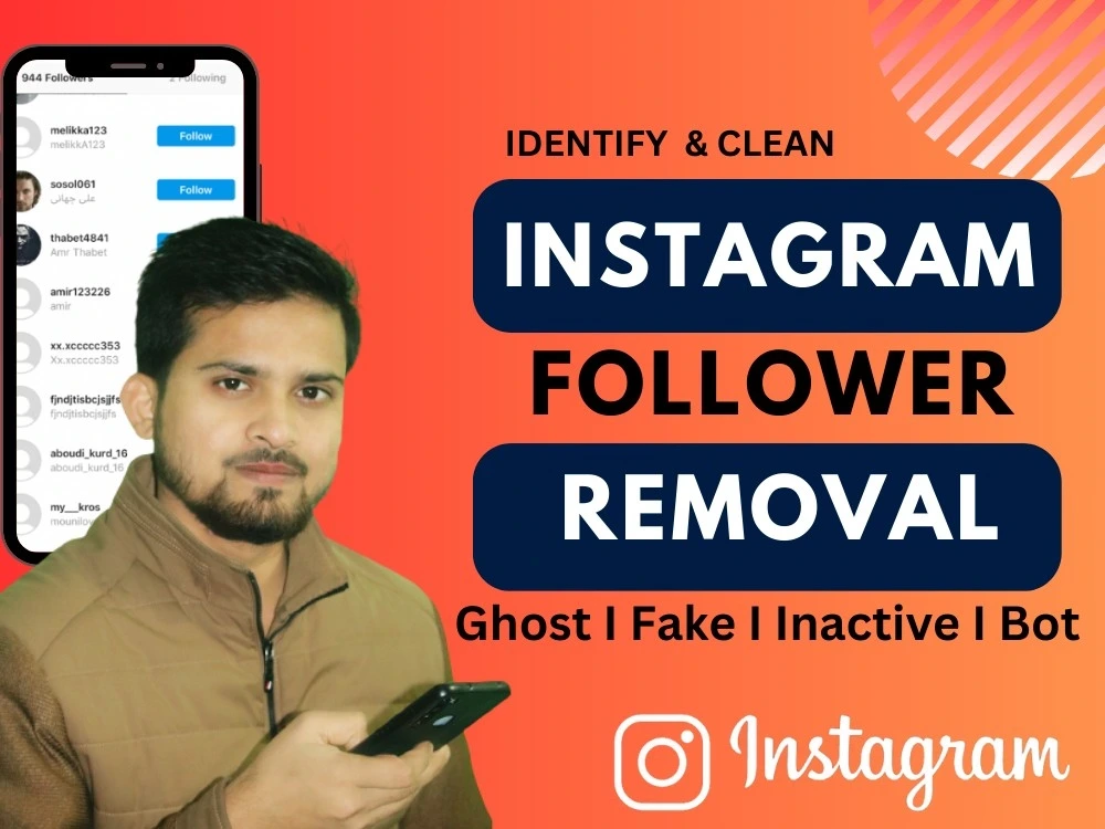 Identify and remove Instagram fake, ghost, bot or inactive followers