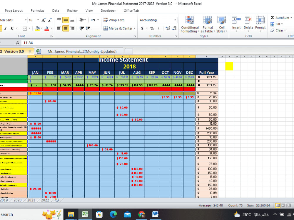 Accounting Task or Excel Task | Upwork
