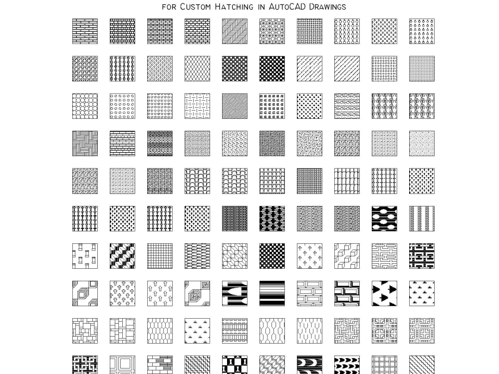 PAT files for AutoCAD Custom Hatching | Upwork