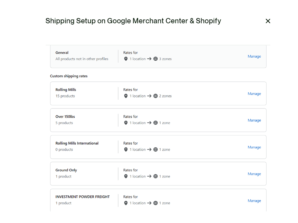 Google merchant center shipping rates resolved Upwork