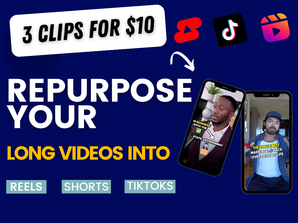 Repurpose your youtube videos to reels, TikTok and shorts Upwork