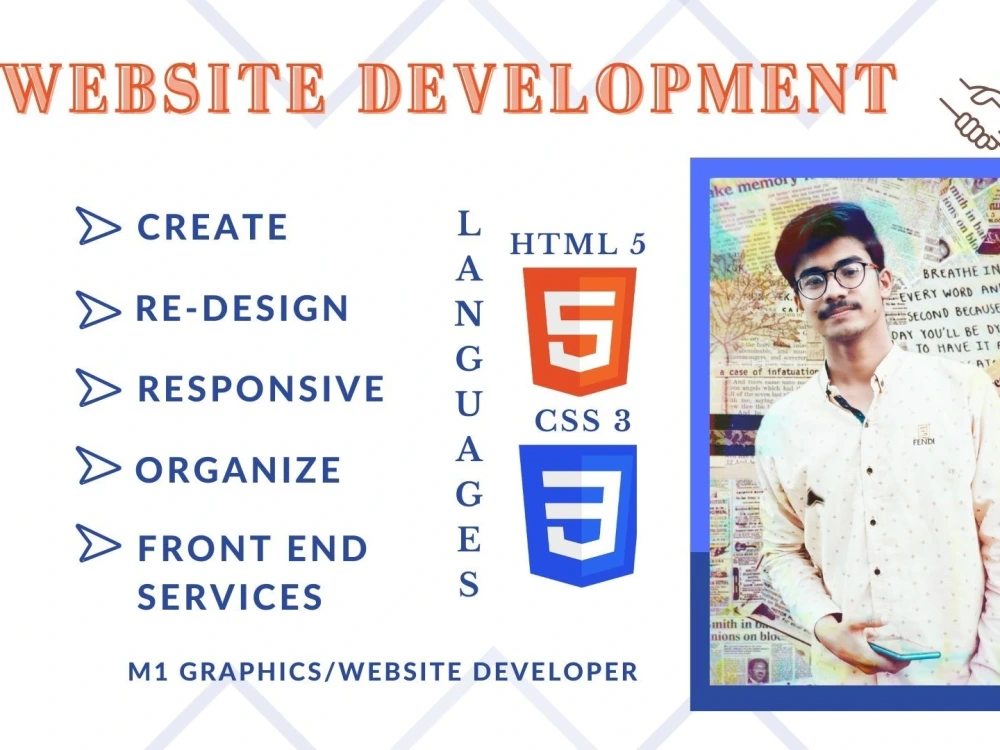 Build a front-end website design with HTML CSS | Upwork