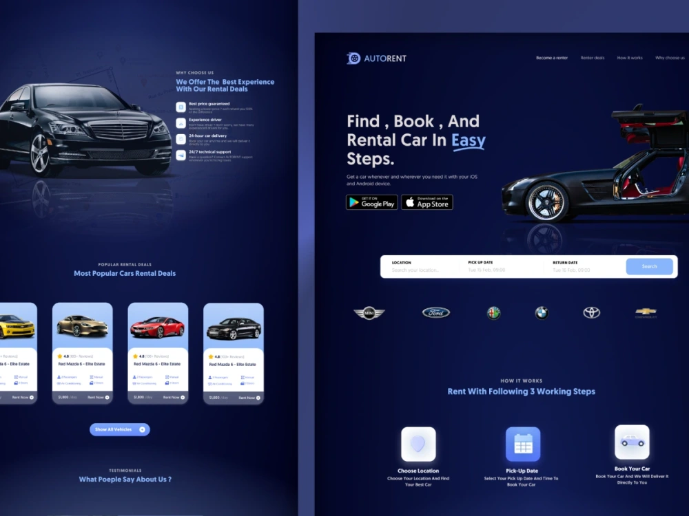 A stunning UI UX Desing for Mobile App / Website Landing Page in figma ...