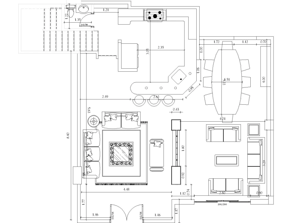 An amazing interior design with visualization of parts of furniture ...
