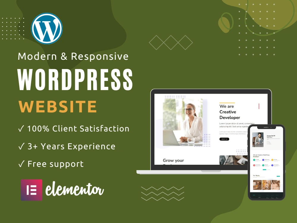 Modern and responsive WordPress website | Upwork