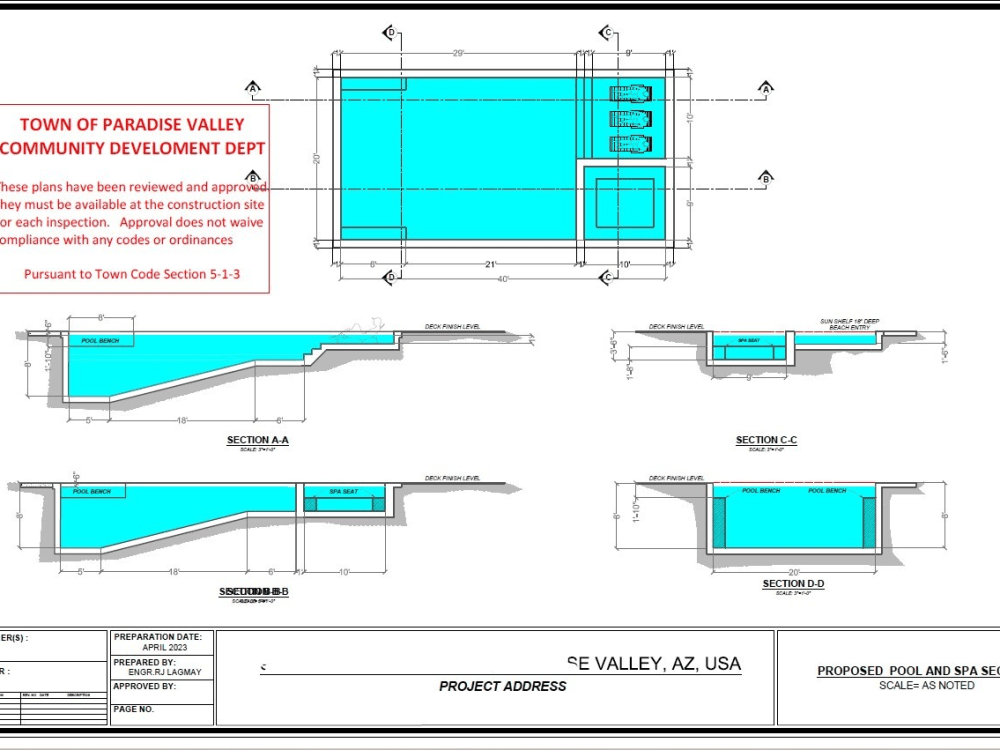 Swimming pool construction and permit drawings Upwork