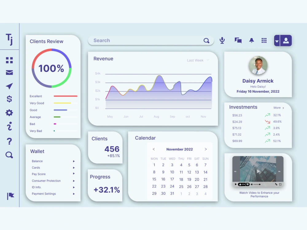 Website dashboard ui/ux design for your business/company | Upwork