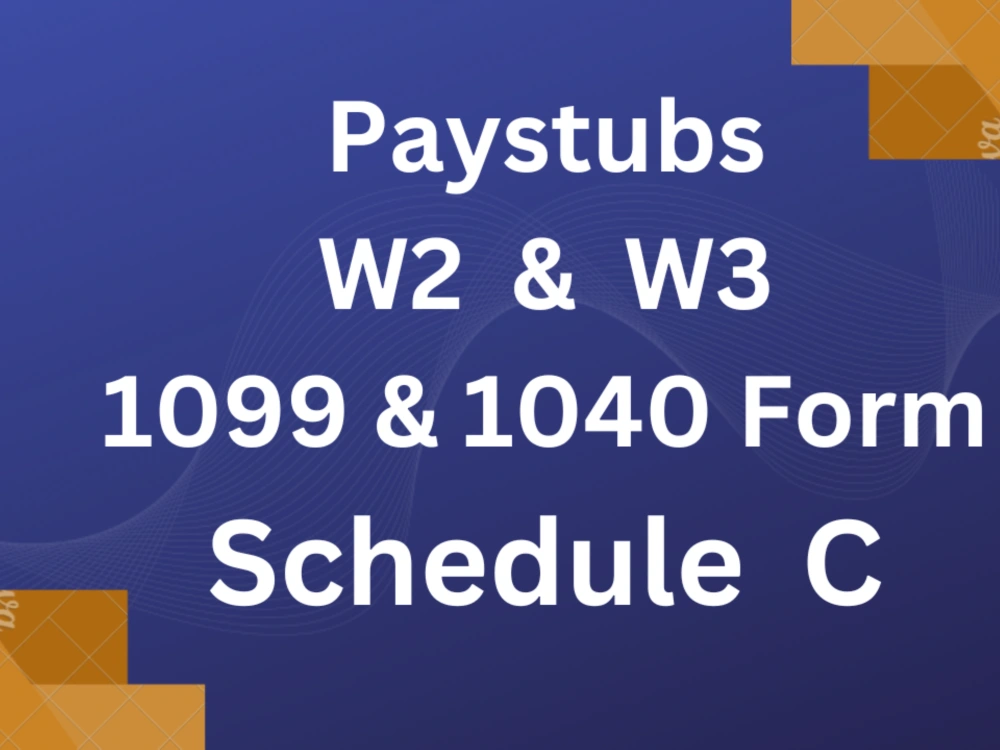 Paystubs, check stubs, payroll and all forms etc Upwork