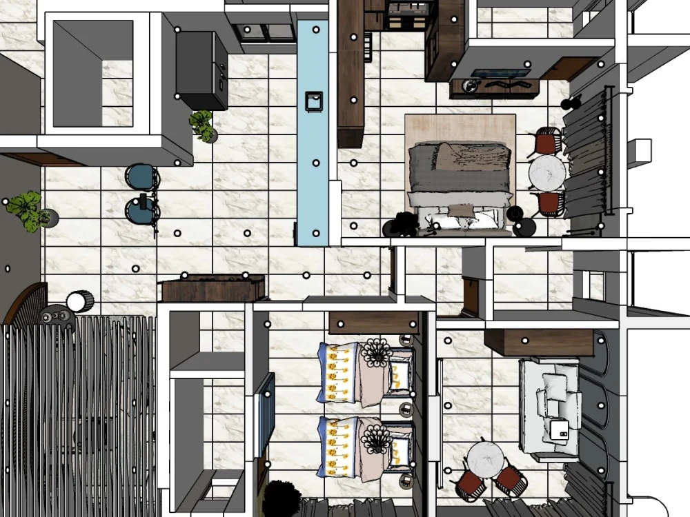 A fantastic 3d design of an interior with conceptualising the space ...