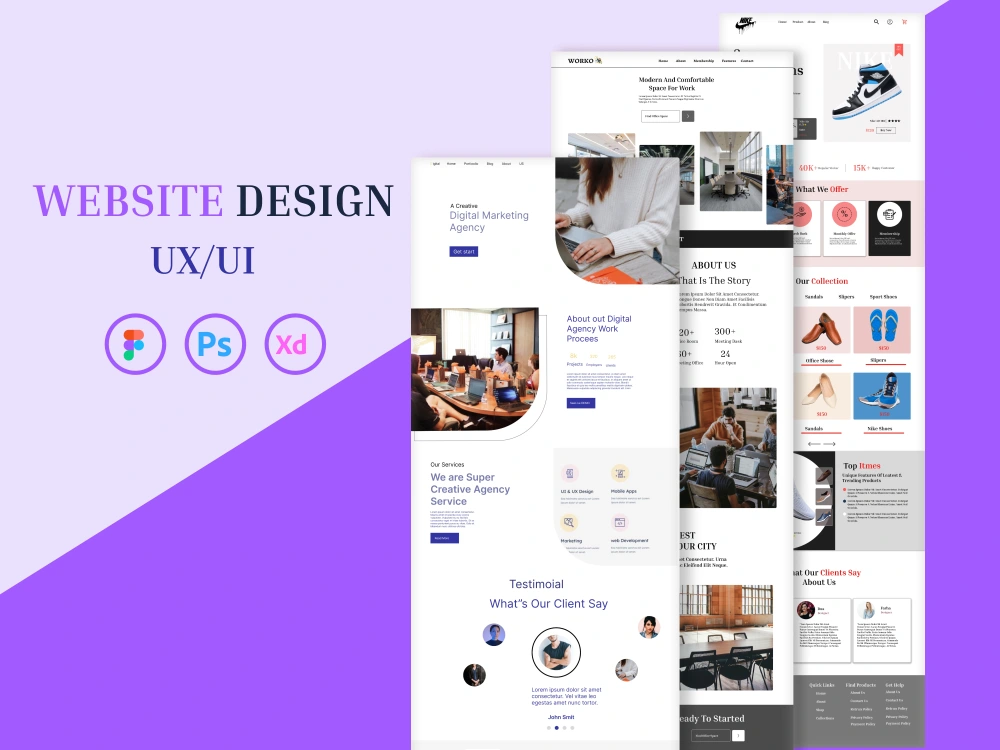 Awesome and creative ui ux website design in figma | Upwork