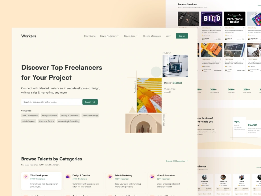 Clean and Professional Web Landing Page Design UI UX Design on Figma ...