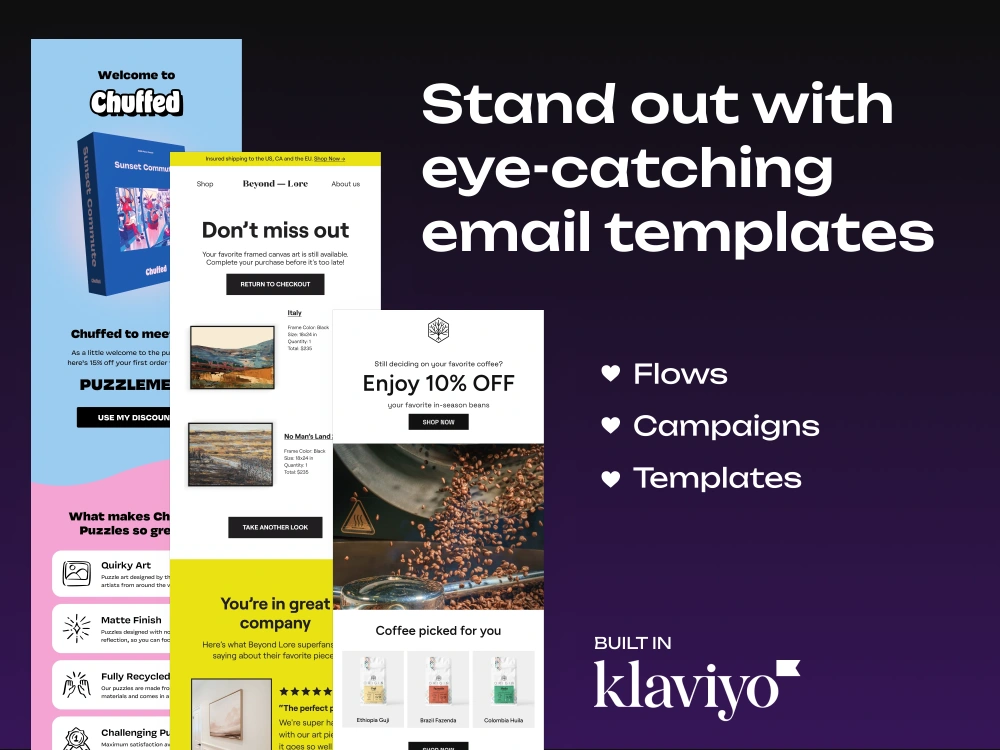 CustomDesigned Klaviyo Email Templates Upwork
