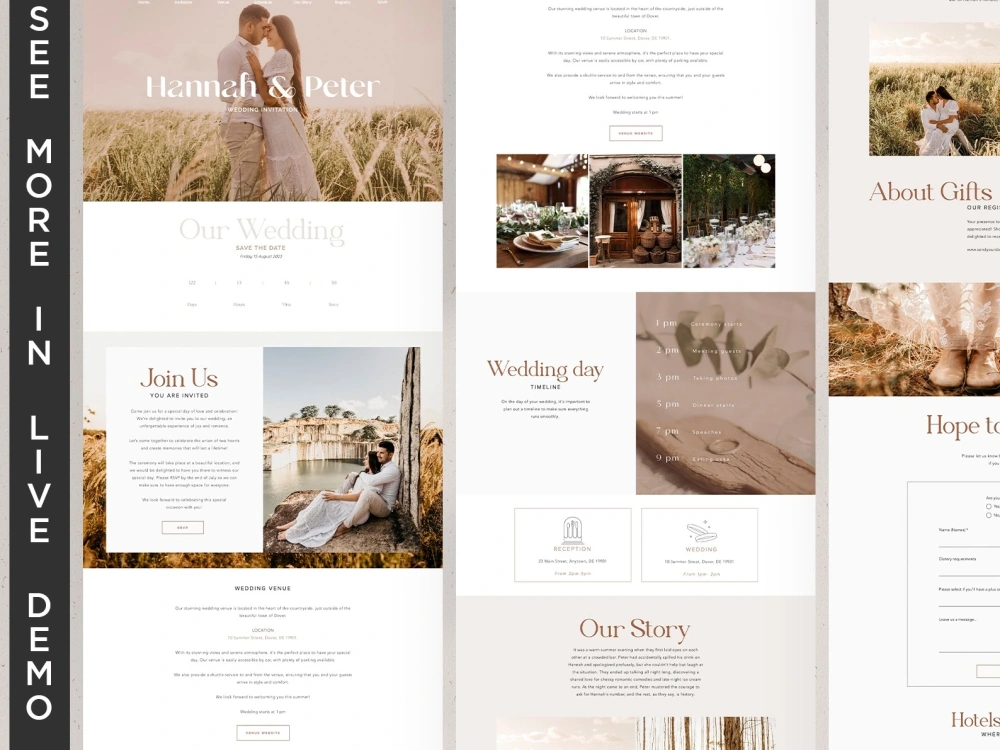 A Wedding Website for Invitation, Online RSVP Wix | Upwork