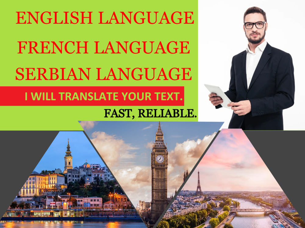A translate for your text ( English French Serbian language) Upwork