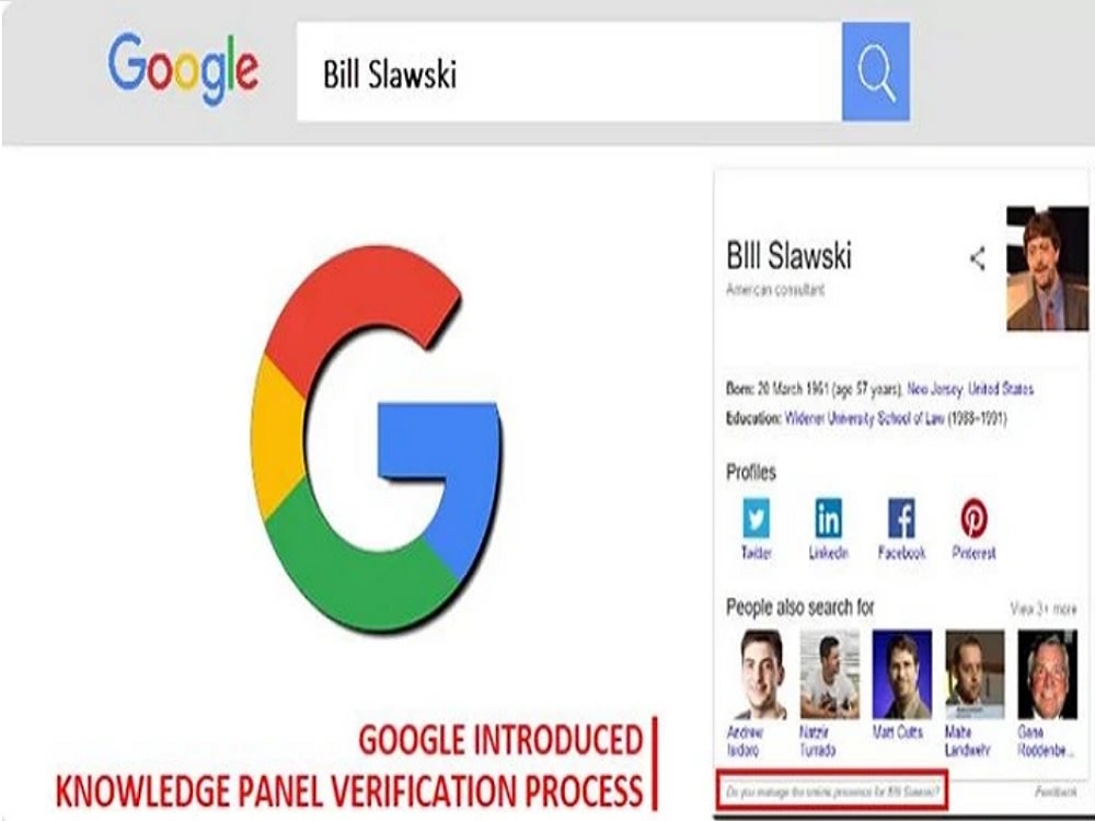 Make your google knowledgepanel, edit google panel, claim it | Upwork