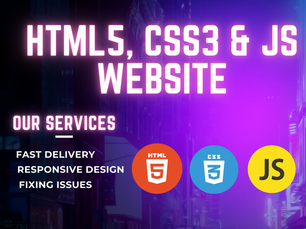 Responsive website with html css and js | Upwork