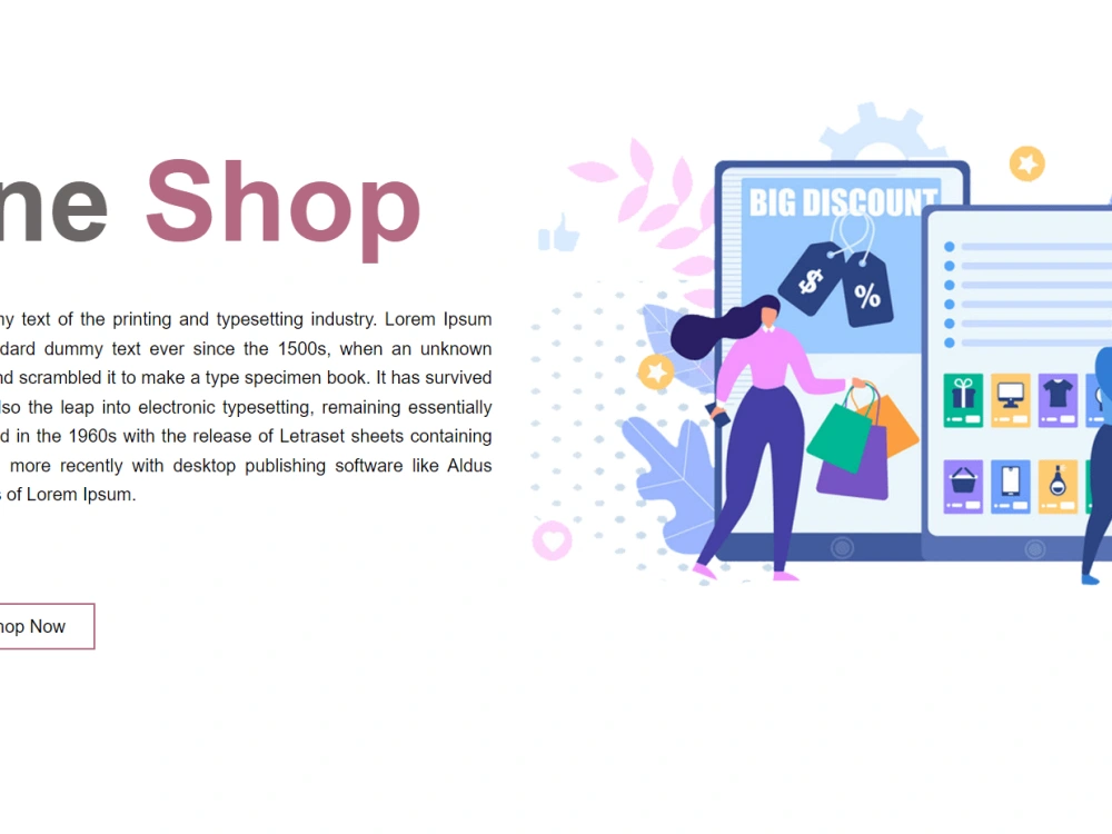 I made shop designe web which made html css | Upwork