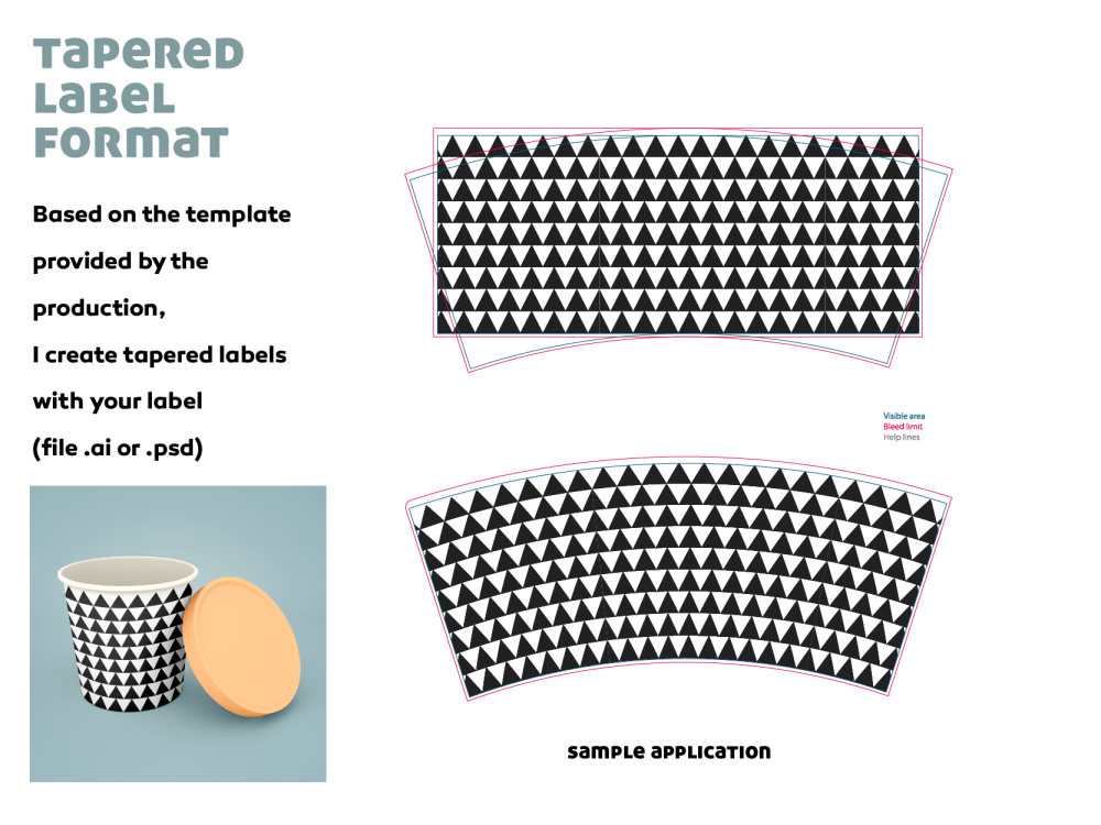A tapered label format from an illustrator file Upwork