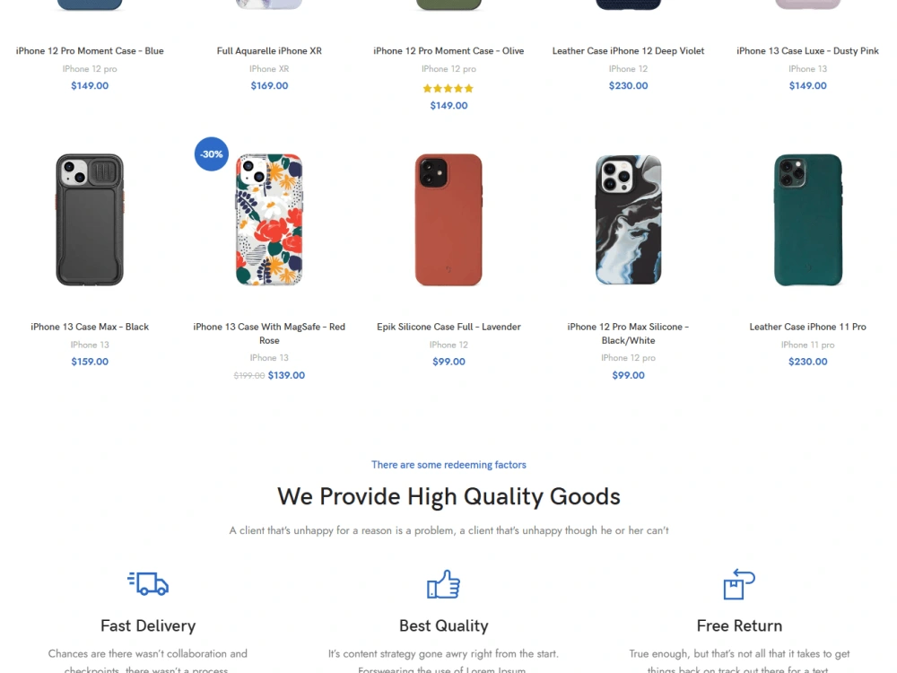 WordPress responsive website online store like Amazon