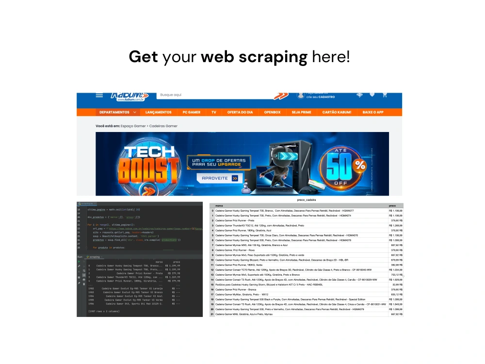 Your web scraping project here! 👩🏽💻 | Upwork