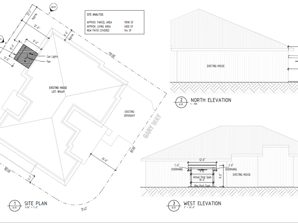 A building permit set for your Patio Cover, Carport , or Deck Upwork