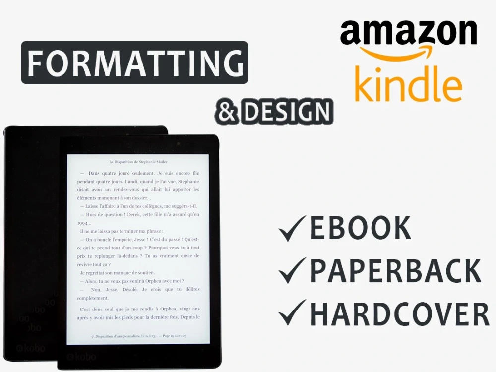 Professionally formatted book for amazon kindle Upwork