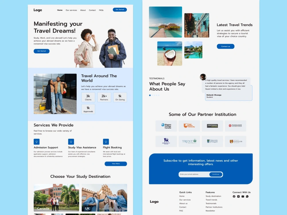 Responsive website UI UX design, web UI or landing page UI design in ...