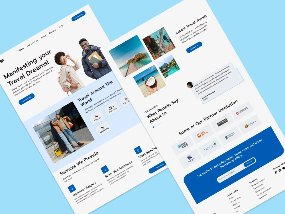 Responsive website UI UX design, web UI or landing page UI design in ...