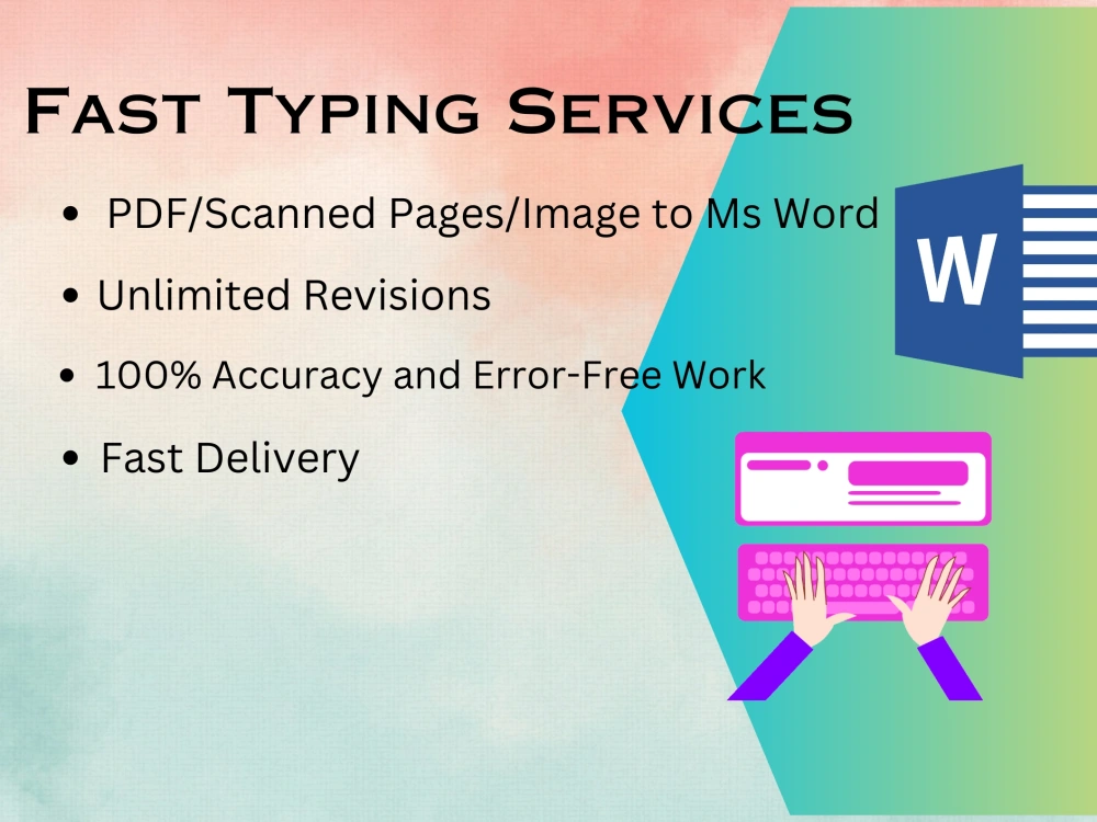 Fast and Accurate Typing Services for Your Projects | Upwork