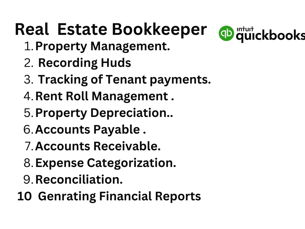 A professional Quickbooks Online Bookkeeper for Real Estate Businesses