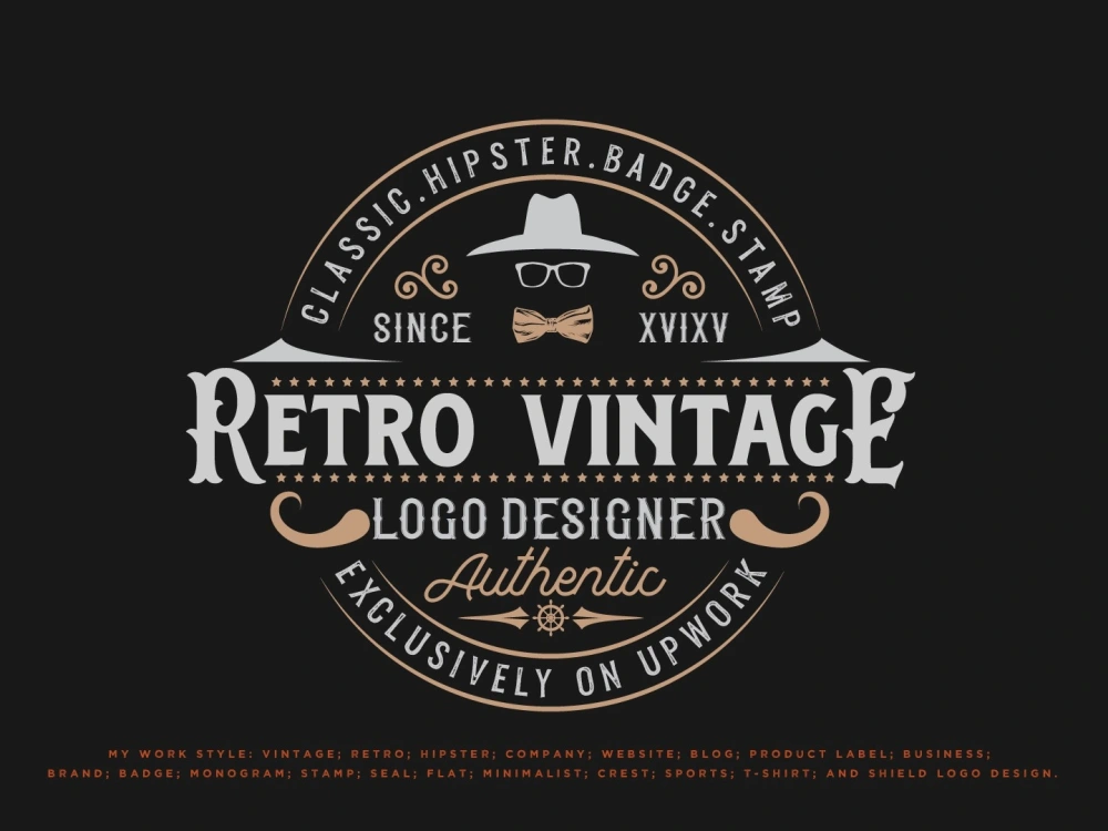 Unique and awesome retro vintage logo design | Upwork