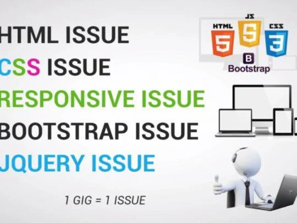 Any html, css, javascript,jquery issue fix in 24 hours | Upwork