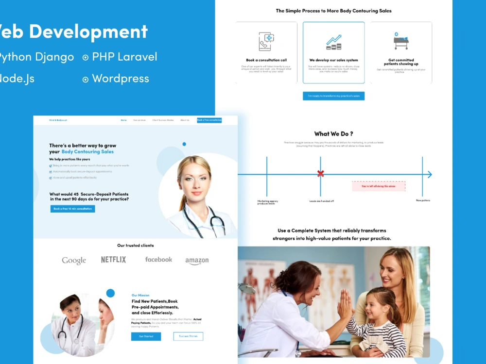Websites in PHP Laravel, python Django, node, angular and WordPress ...
