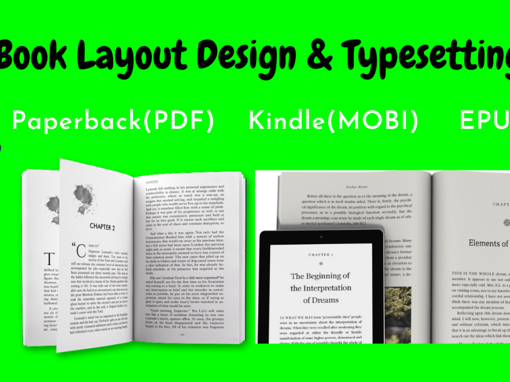 A book formatting, typesetting, interior design for Amazon, Lulu ...