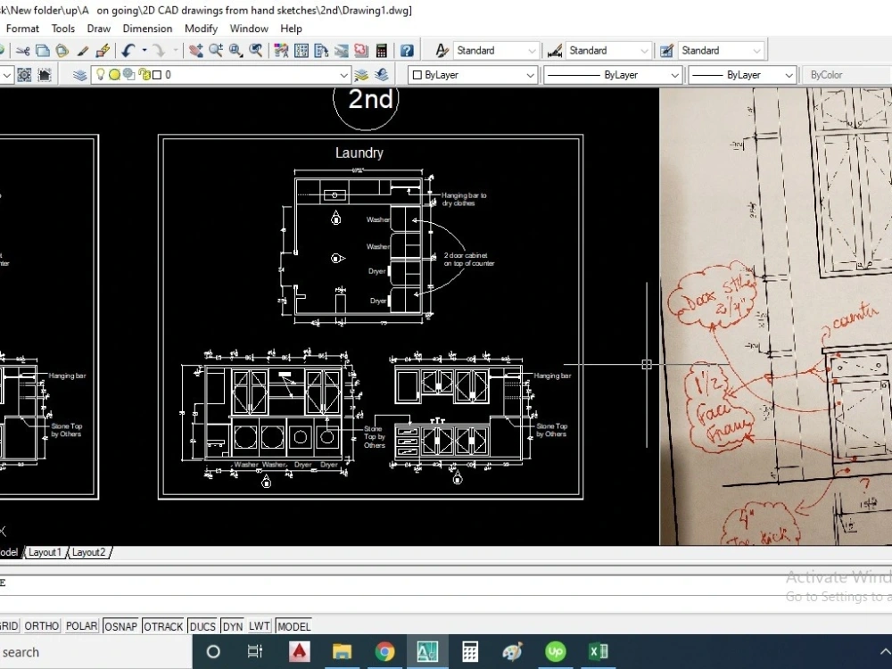 Any autocad dwg file from Sketch Image pdf floor plan or elevation