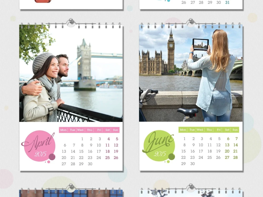 A modern unique print calendar (wall, pocket or table) | Upwork