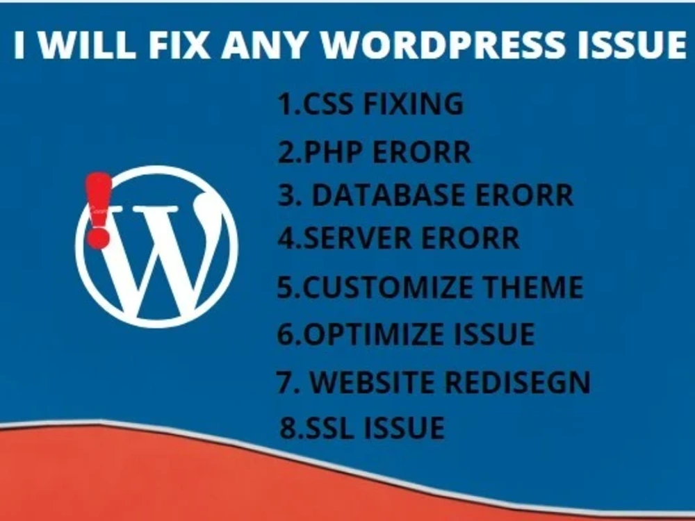 Wordpress website redesign,fix issues,customize theme | Upwork
