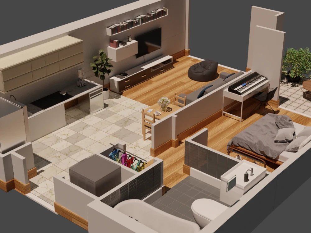 3D and 2D Floor Plan Render | Upwork