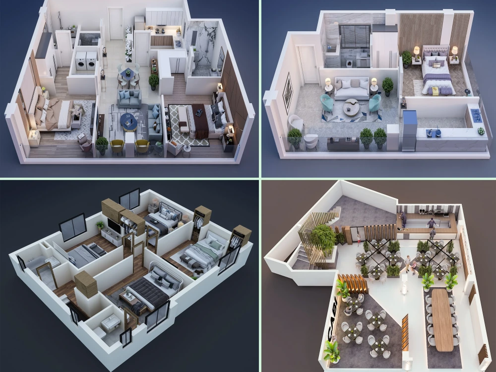 3d floor plan design and rendering for architecture & interior projects ...