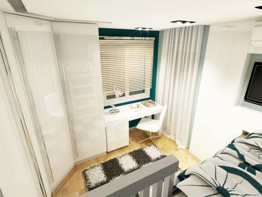 A unique interior design for a 970 sq. ft. apartment | Upwork