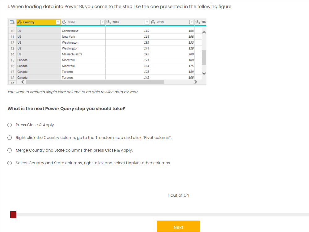 A Power BI Test with original questions Upwork
