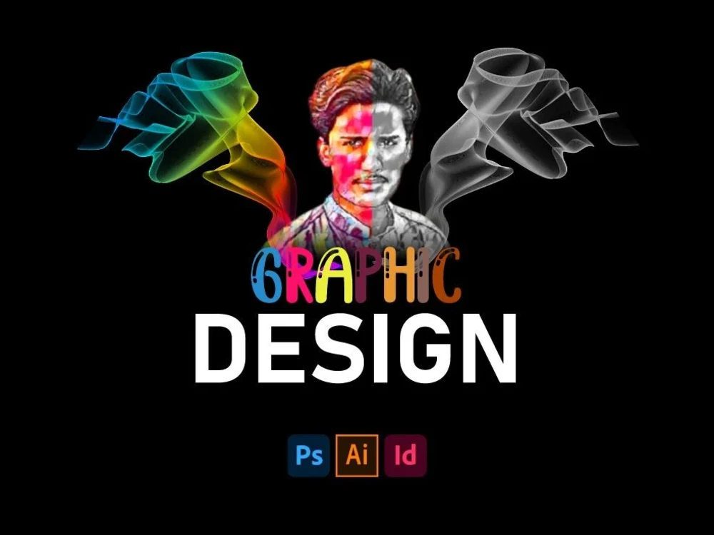 Professional graphic designer using adobe photoshop illustrator or