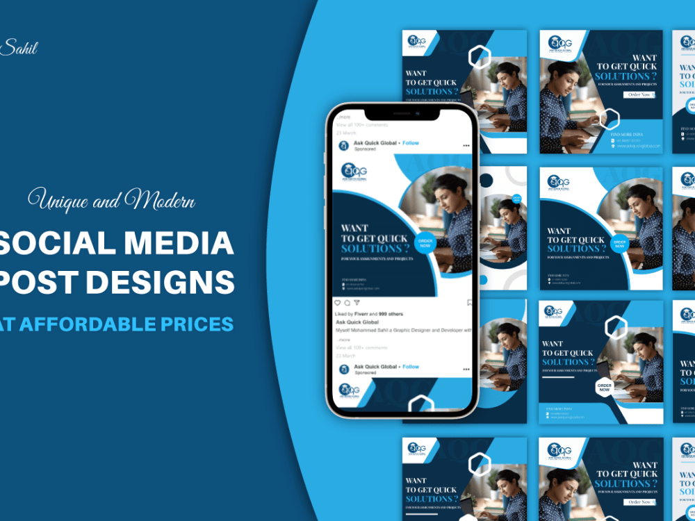 A creative and modern social media post designs | Upwork