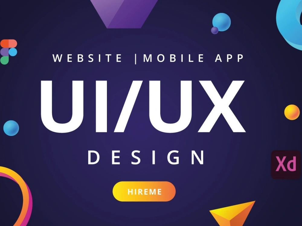 UI UX design for web or UI UX design for app with figma or Adobe xd ...
