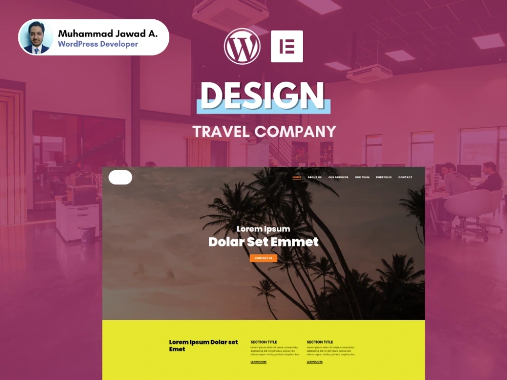 A fantastic website designed with Elementor page builder | Upwork