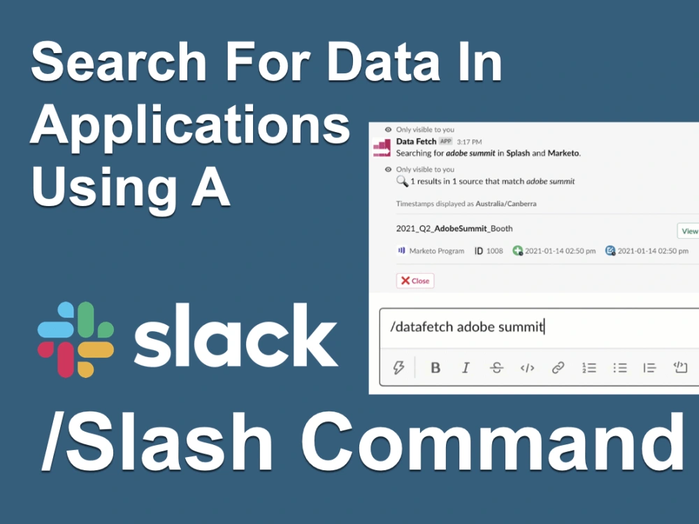 A Slack Slash Command that pulls data from your applications. | Upwork