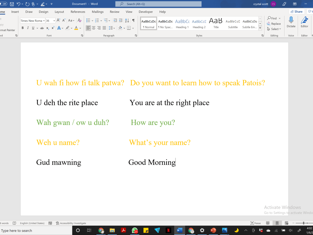 An Expert Tutor of Jamaican Patois/ Dialect/ Creole Upwork